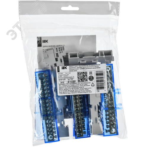 TEKFOR Шина N ноль изолированная на универсальном держателе 8х12-16-С IEK - фото 2