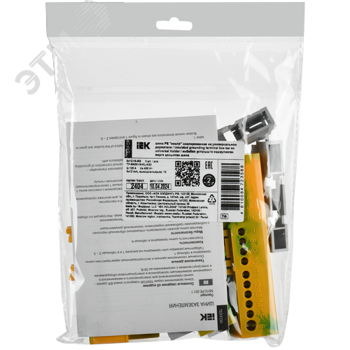 TEKFOR Шина PE земля изолированная на универсальном держателе 8х12-16-ЖЗ IEK - фото 2