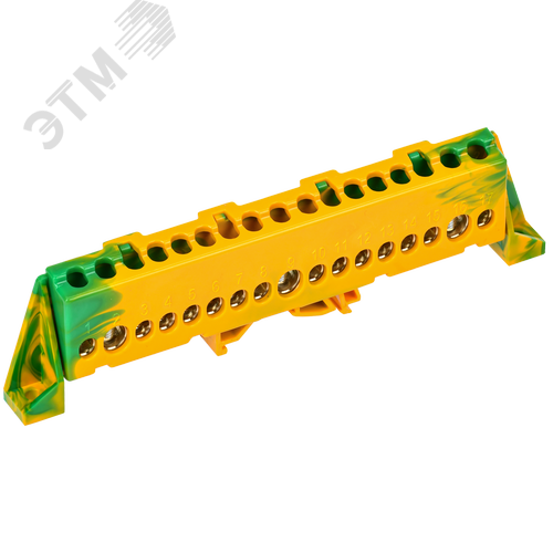 Изображение товара TEKFOR Шина PE земля в комбинированном DIN-изоляторе Стойка 8х12-17-ЖЗ IEK (шт)