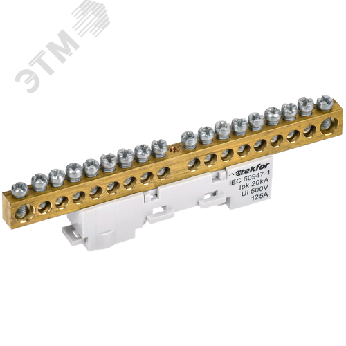 Изображение товара TEKFOR Шина L фаза неизолированная на универсальном держателе 8х12-18-Ср IEK (шт)