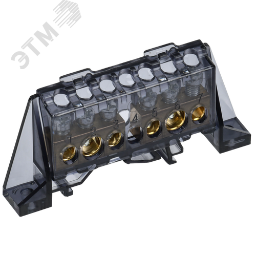 Изображение товара TEKFOR Шина N ноль в комбинированном DIN-изоляторе Стойка 8х12-(3+3)-Ч IEK (шт)