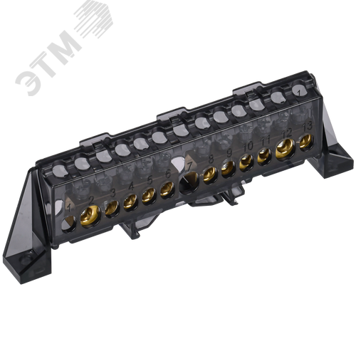 Изображение товара TEKFOR Шина N ноль в комбинированном DIN-изоляторе Стойка 8х12-(5+6)-Ч IEK (шт)