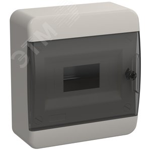 TEKFOR Корпус пластиковый навесной ЩРН-П-8 IP41 черная прозрачная дверь IEK