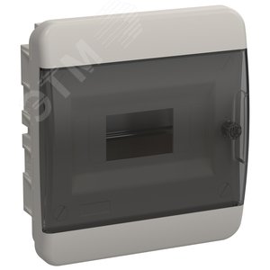Изображение товара Корпус пластиковый встраиваемый на 8 модулей ЩРВ-П-8 IP41 TEKFOR черная прозрачная дверь (шт)
