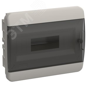 TEKFOR Корпус пластиковый встраиваемый ЩРВ-П-12 IP41 черная прозрачная дверь IEK