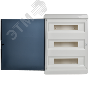 Корпус пластиковый встраиваемый на 54 модуля ЩРВ-П-54 IP41 TEKFOR черная прозрачная дверь - фото 3