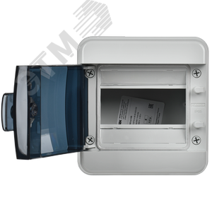 Корпус пластиковый навесной на 6 модулей КМПн-6 IP65 TEKFOR черная прозрачная дверь - фото 3