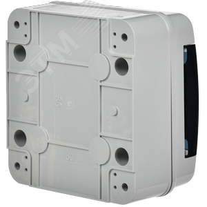 Корпус пластиковый навесной на 6 модулей КМПн-6 IP65 TEKFOR черная прозрачная дверь - фото 4