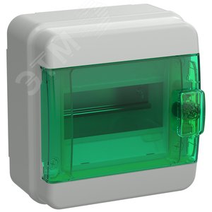 TEKFOR Корпус пластиковый КМПн-6 IP65 зеленая прозрачная дверь IEK
