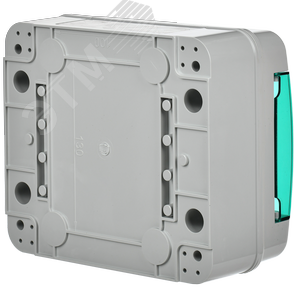 Корпус пластиковый навесной на 8 модулей КМПн-8 IP65 TEKFOR зеленая прозрачная дверь - фото 4