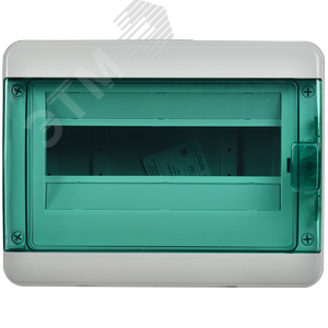 Корпус пластиковый навесной на 12 модулей КМПн-12 IP65 TEKFOR зеленая прозрачная дверь - фото 2