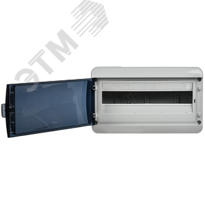 Корпус пластиковый навесной на 18 модулей КМПн-18 IP65 TEKFOR черная прозрачная дверь - фото 3