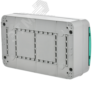 Корпус пластиковый навесной на 18 модулей КМПн-18 IP65 TEKFOR зеленая прозрачная дверь - фото 4