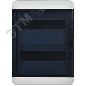 Корпус пластиковый навесной на 24 модуля КМПн-24 IP65 TEKFOR черная прозрачная дверь - фото 2