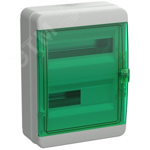 TEKFOR Корпус пластиковый навесной КМПн-24 IP65 зеленая прозрачная дверь IEK