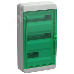 TEKFOR Корпус пластиковый навесной КМПн-36 IP65 зеленая прозрачная дверь IEK