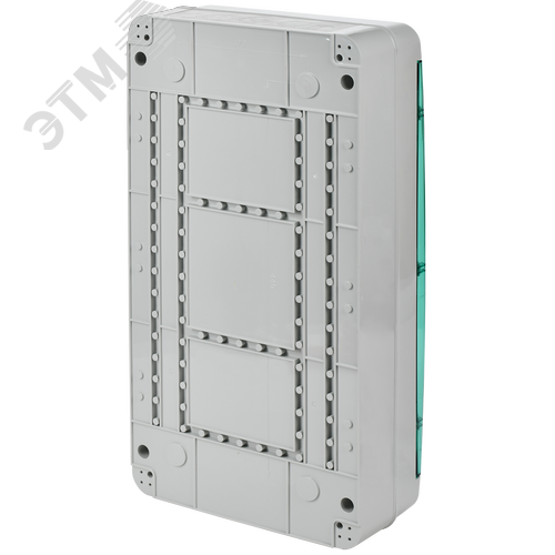 Корпус пластиковый навесной на 36 модулей КМПн-36 IP65 TEKFOR зеленая прозрачная дверь - фото 4