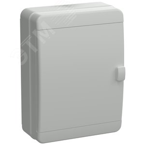 Корпус пластиковый навесной на 24 модуля КМПн-24 IP65 TEKFOR серая непрозрачная дверь - фото 1