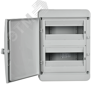 Корпус пластиковый навесной на 24 модуля КМПн-24 IP65 TEKFOR серая непрозрачная дверь - фото 3