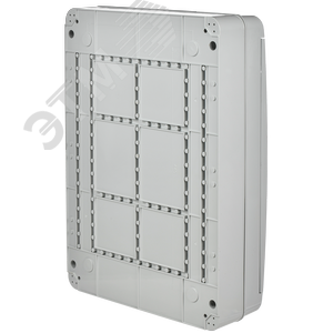 Корпус пластиковый навесной на 54 модуля КМПн-54 IP65 TEKFOR серая непрозрачная дверь - фото 4