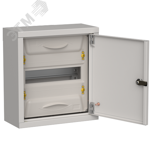 Изображение товара TITAN 5 Корпус металлический ЩРн-12 (1х12) 335х310х140мм IP31 серый (одна дверь) IEK (шт)