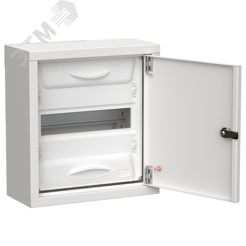 Изображение товара TITAN 5 Корпус металлический ЩРн-12 (1х12) 335х310х140мм IP31 белый (одна дверь) IEK (шт)