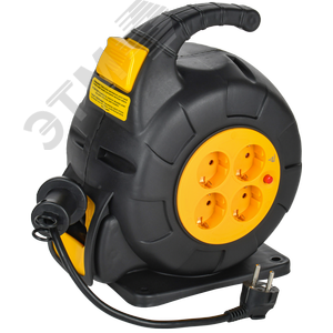 Изображение товара Катушка TWIST УК10 4мест. 2P+PE/10м 3х1,5мм2 с автосмоткой (шт)