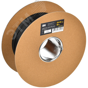 Изображение товара Оплетка кабельная 25-33мм полиэстер 50м черная IEK (упак)