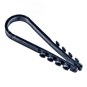 Изображение товара Дюбель-хомут 11-18мм для круглого кабеля нейлон черный (25шт/упак) IEK (упак)