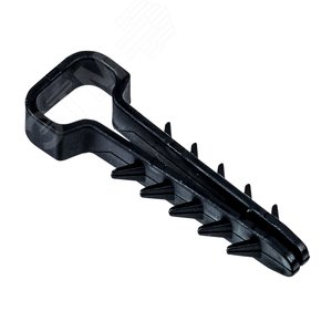 Изображение товара Дюбель-хомут 6х14мм для плоского кабеля нейлон черный (100шт/упак) IEK (упак)