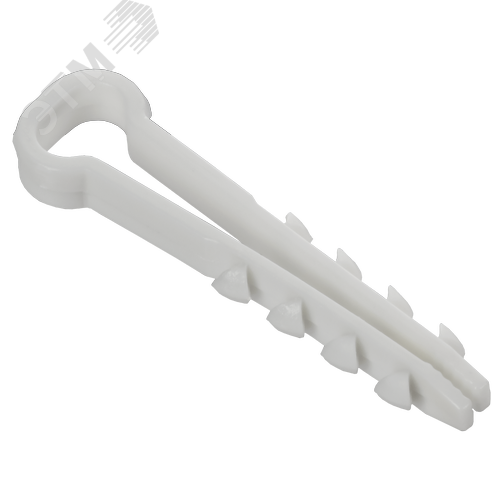 Изображение товара Дюбель-хомут 8х5мм для плоского кабеля нейлон белый (100шт/упак) GENERICA (упак)