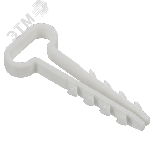 Изображение товара Дюбель-хомут 14х6мм для плоского кабеля нейлон белый (100шт/упак) GENERICA (упак)