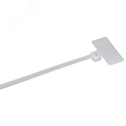 Хомут P6.6 маркерный белый 2.5х100мм 100шт/упак IEK - фото 1