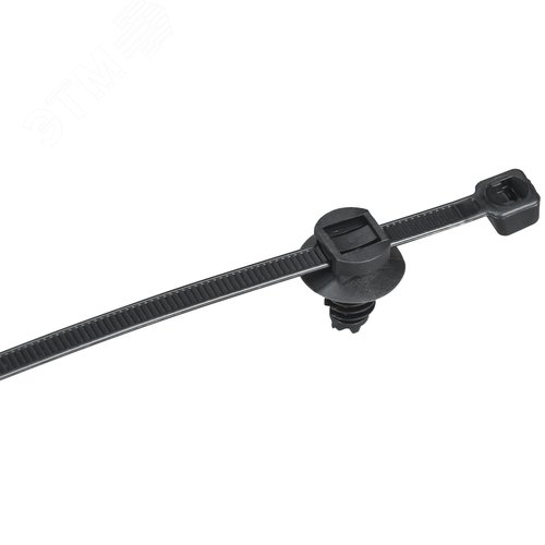 Хомут P6.6 с креплением на елочку черный 4.8х200мм 100шт/упак IEK - фото 1