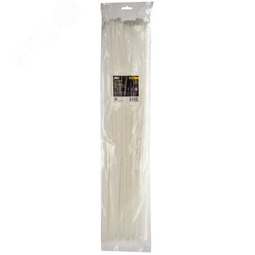 Хомут P6.6 стандартный белый 12.4х1000мм 100шт/упак IEK - фото 2