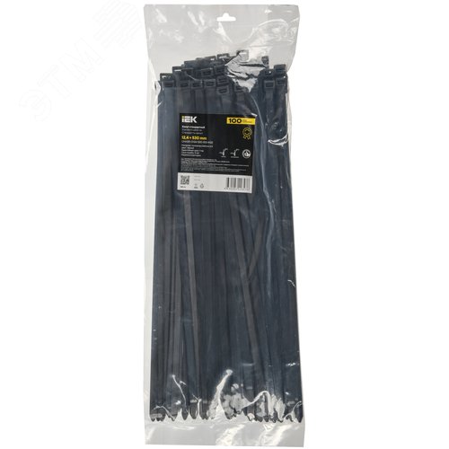 Хомут P6.6 стандартный черный 12.4х530мм 100шт/упак IEK - фото 2
