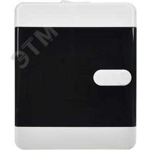 Корпус пластиковый навесной на 4 модуля ЩРН-П-4 IP41 UNION Compact черная прозрачная дверь - фото 2