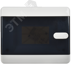 Корпус пластиковый навесной на 6 модулей ЩРН-П-6 IP41 UNION Compact черная прозрачная дверь - фото 2