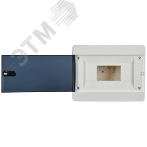 Корпус пластиковый навесной на 8 модулей ЩРН-П-8 IP41 UNION Compact черная прозрачная дверь - фото 3