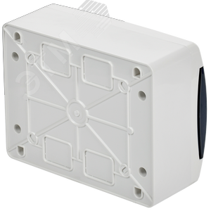 Корпус пластиковый навесной на 8 модулей ЩРН-П-8 IP41 UNION Compact черная прозрачная дверь - фото 4