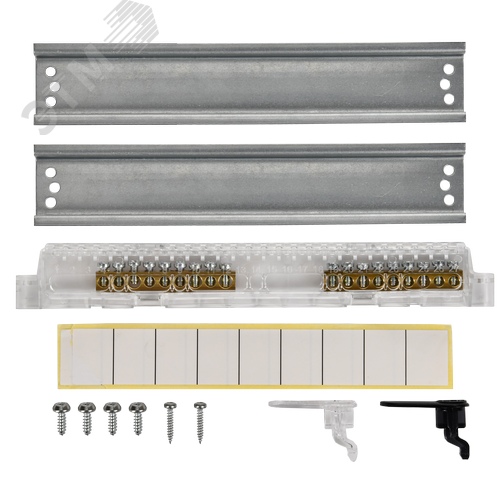Корпус пластиковый навесной на 18 модулей ЩРН-П-18 IP41 UNION Compact черная прозрачная дверь - фото 2