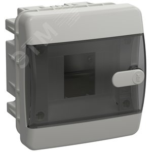 UNION Compact Корпус пластиковый ЩРВ-П-4 IP41 черная прозрачная дверь IEK