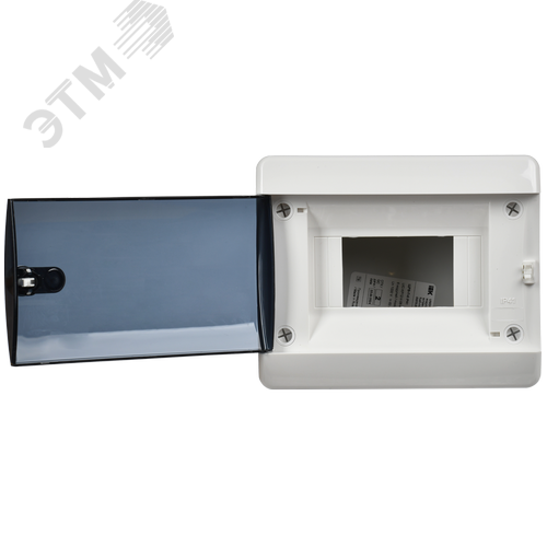 Корпус пластиковый встраиваемый на 6 модулей ЩРВ-П-6 IP41 UNION Compact черная прозрачная дверь - фото 3