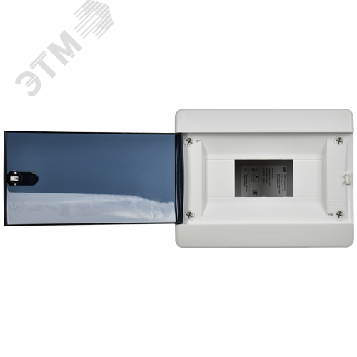 Корпус пластиковый встраиваемый на 8 модулей ЩРВ-П-8 IP41 UNION Compact черная прозрачная дверь - фото 3