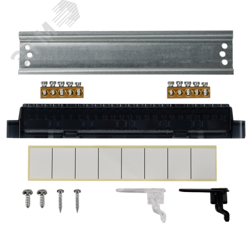 Корпус пластиковый встраиваемый на 8 модулей ЩРВ-П-8 IP41 UNION Compact черная прозрачная дверь - фото 5
