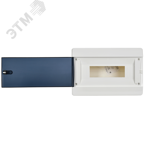 Корпус пластиковый встраиваемый на 12 модулей ЩРВ-П-12 IP41 UNION Compact черная прозрачная дверь - фото 2