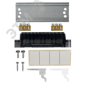 Корпус пластиковый навесной на 4 модуля ЩРН-П-4 IP41 UNION Compact белая дверь - фото 7