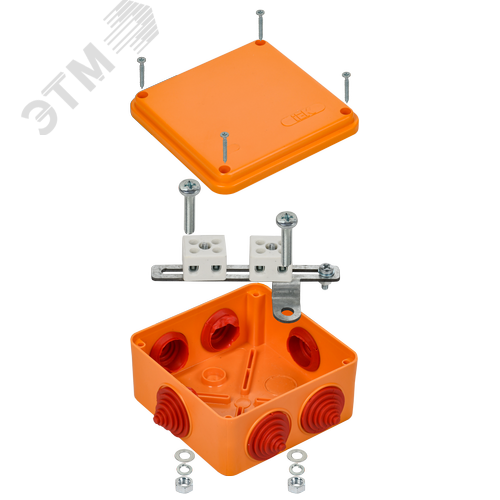 Коробка распаячная огнестойкая ПС 100х100х50мм 4P 4мм2 IP55 6 вводов - фото 5