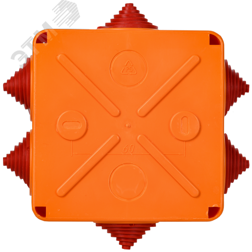 Коробка распаячная огнестойкая ПС 100х100х50мм 6P 4мм2 IP55 6 вводов - фото 2