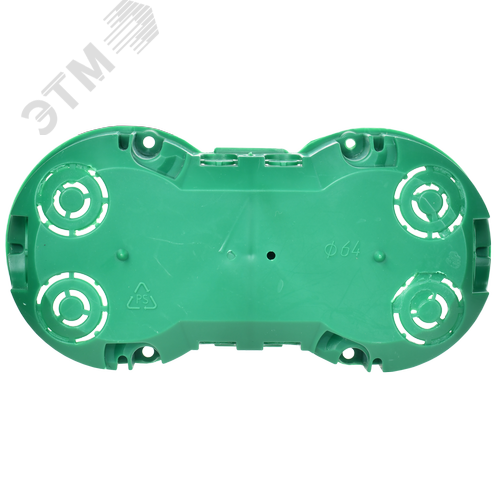 Коробка КМ40023 установочная 2 места d141х70x45 для полых стен с саморезами металлическая лапка - фото 2